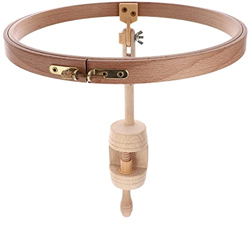 VAKUUM Shelf Bracket Round Embroidery Hoops Wooden Embroidery Stand Rack Adjustable Cross Stand Embroidery Display Frame Needlework Supplies Shelves Brackets