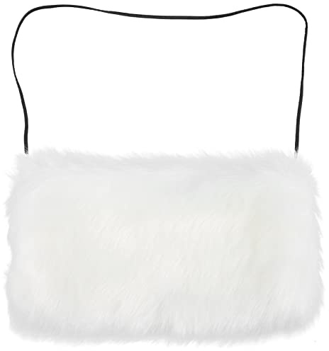 BESPORTBLE Handmuff Faux Fur Hand Muff Women Winter Calentador De Manos Con Correa Bolsa Artificial Fur Warmer Muff With Rope For Women White