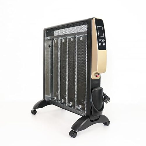 Radiador de Mica Abrigo 2000W Blanco/Negro | 4 Elementos, 2 potencias, Sistema antivuelco, protección sobrecalentamiento