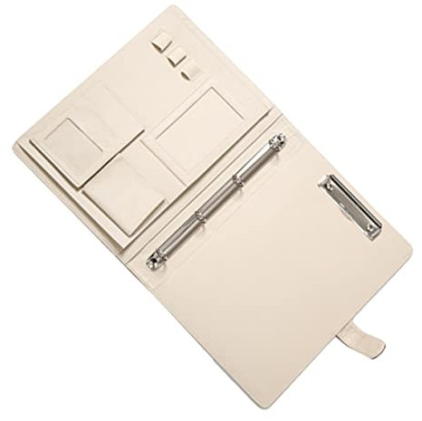 COHEALI Mehrzweckordner Schwarzer Bär Bleistifthalter Lederbinder Notebookhalter Ringbuch Mit Losen Blättern Eine Papiermappe A5 Haupt Manager-ordner Pu-material Büro