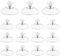 15 Pcs Suction Cups, Diameter 40mm Clear Suction Pads, Plastic Sucker Pads Sucker Cups, Suction Holder with Knurled Nuts, Round Thread Window Suckers for Glass Table Top Window Mirror Suction Cups