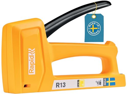 Rapid Handtacker R13 Set Inkl 5.000 Tackerklammern 13 8mm, Tacker für Holz und Stoffe, Leicht, Klein und Handlich, für Klammern Typ 13, 4-10mm