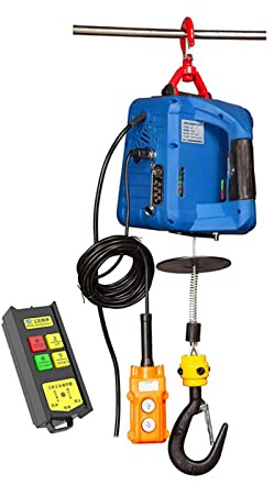 Mise À Niveau Du Palan Électrique Portable Treuil À Main Électrique Bloc De Traction Câble En Acier Électrique Palan De Levage Corde De Remorquage(500kg 3 in 1)