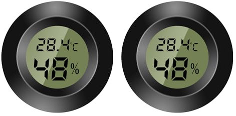 Termometro da interno, termometro digitale, mini igrometro, monitor LCD, per interni ed esterni, per umidificatore, cantina, cameretta dei bambini, Fahrenheit o Celsius (2)