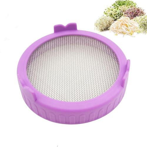 Frascos de germinación con tapas de pantalla | Tarros germinados - tarros de albañil de ancha de acero inoxidable, fabricante de brotes kits de germinación, bandeja de frijoles c