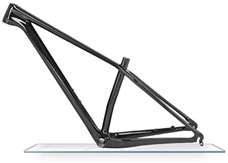 HSIRYAOHD Karbonfaser-Fahrradrahmen 27,5er 29er Hardtail-Mountainbike-Rahmen 38,1 cm/43,1 cm/43,1 cm/48,1 cm XC AM Scheibenbremsrahmen QR 135 mm Routing intern (glänzendes Schwarz, 69,5 x 38,1 cm)