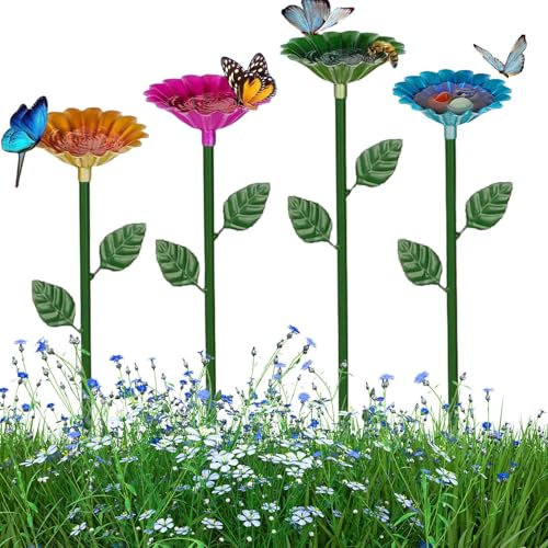 Bienenfutterspender für draußen, 4 x Bestäuber-Futterspender – Imkereibedarf gegen Ertrinken von Bienen, Hydratation, Hinterhof, Bauernhöfe, Schmetterlings-Lebensräume