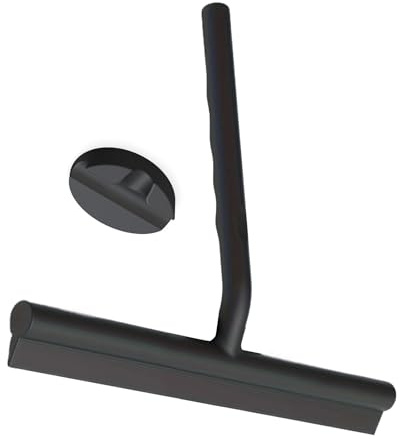 Shower Puller - Glass Cleaning Tool, Bathroom Mirror Wiper | Silicone Shower Puller, Strip - Fleece Scraper, Window Remover, Tile Cleaner, Puller for Shower Glasses and Doors