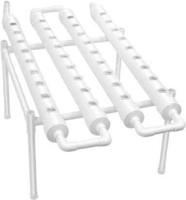 WAPHOERTE Sistema Idroponico a 1 strato con 36 cesti per piante in PVC alimentare adatto per l'allevamento idroponico di frutta e verdura