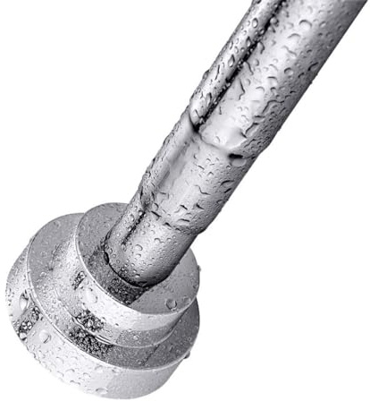 KZGRIT Duschvorhangstange, Edelstahl, ohne Bohren und Rost, rutschfest, verstellbare Spannfederstange, ausziehbare Teleskopstange für Schrank, Badezimmer, Fenster oder Türen (67-90cm)