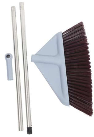 COLLBATH Heavy-duty Long Handle Sweeping Broom with Soft Bristles for Indoor Outdoor Use Wide Cleaning Surface Floor Sweeper for Household Garage Patio Kitchen Office and Courtyard