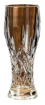 Vaso de cerveza chino simple, exquisito y duradero de vidrio grueso rico en la cintura, taza de cerveza corona pequeña [355 ml]