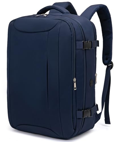 Hayayu för Ryanair handbagage ryggsäck handbagage väska för flygplan resväska under sätet med stöldskyddsväska reseryggsäck med datorfack, blå, 40x30x20cm, modern