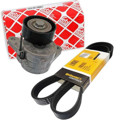 Febi Riemenspanner+Conti Keilrippenriemen | 43677, 6PK1026 passend für A3 A4 B8 A5 A6 C7