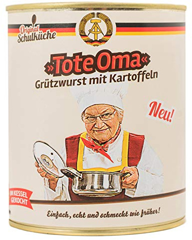 Original Schulküche „Tote Oma“ – Grützwurst & Kartoffeln im Kessel gekocht | Deftige Hausmannskost in Dose – Kräftig & herzhaft wie früher – Schnell servierfertig