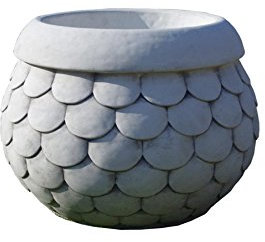 Antikes Wohndesign 2 x Blumenkübel Pflanzkübel Blumentopf Amphore Pflanzschale Steinmöbel H:34cm G: 116KG