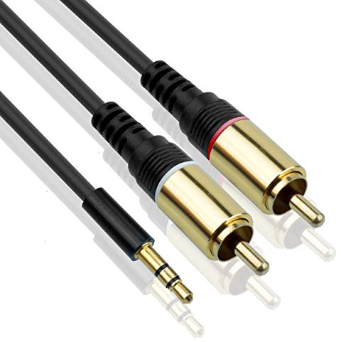 S SIENOC SIENOC　Cavo Jack 3m, 3.5mm Maschio per ２Maschio Cavetto Audio con Connettori Placcati Oro per DVD, amplificatore, CD, MD, altoparlante