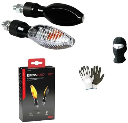 COMPATIBILE CON HONDA TRANSALP XL 650V COPPIA DI FRECCE A LAMPADINA 10W 90079 LAMPA COLORE NERO OMOLOGATE PER MOTO VETRO BIANCO LUCE ARANCIO