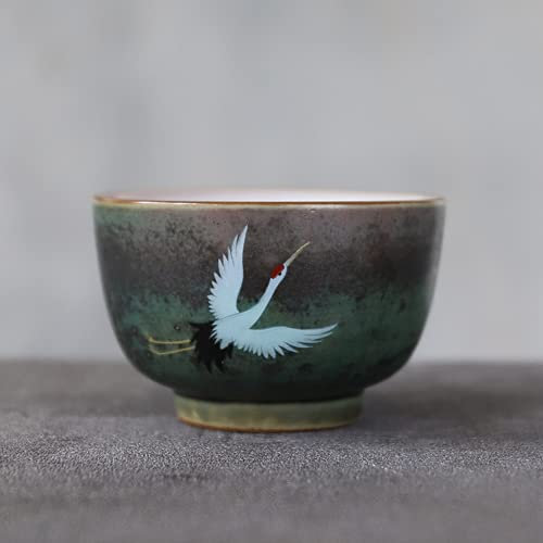 PAYNAN Tazza da tè cinese in ceramica fatta a mano gru tazza di tè cinese Kung Fu tazza piccola tazza di tè in ceramica