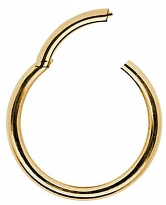 Ringe PIERCING Clicker Nasenring Echt 585 Gold Gelbgold Durchmesser 10 mm Klicker Intim Tragus Helix Septum modern modisch extravagant