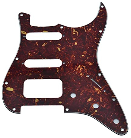 Dopro 11-Loch Strat HSS Gitarre Schlagbrett 2-Schrauben Humbucking Tonabnehmer-Montage für American FD Stratocaster Vintage Tortoise