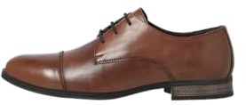 JACK & JONES Jfwraymond Leather Noos Chaussures de Costume pour Homme, Cognac, 42 EU