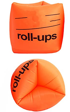 Namvo 2st armband, uppbl?sbara simarmband Poolflottor Extra s?kerhet upprullade ?rmar f?r vuxenutbildning Simning Orange
