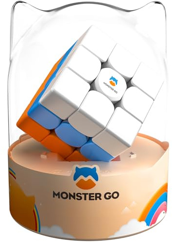Monster GO Zauberwürfel Original 3x3, Trainer Würfel 3x3 Cube, Magic Cube in 3 Farben, Ideales Knobelspiel für Kinder und Anfänger