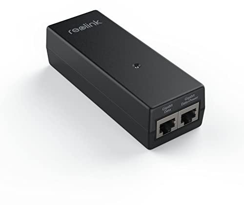 Reolink Gigabit PoE Injektor, liefert PoE+ 30W oder PoE 15.4W | Entfernung bis zu 100m, Plug & Play, geeignet PoE Kameras/Video-Türklingel PoE