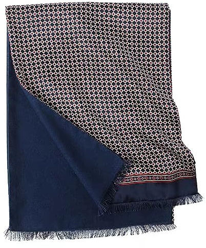 XUYUZUAU Herren Seidenschals 100% Seide mit gebürstetem Futter, doppelseitig, Winter, warm, Mode, Business, Casual