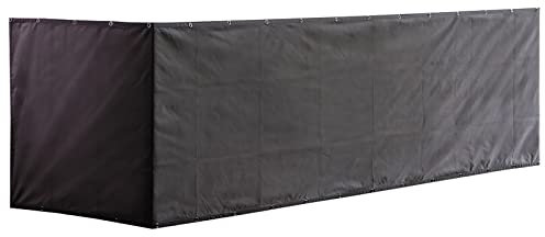 Timizi Balkon Sichtschutz Balkonbespannung 120x350cm, Ohne Bohren Balkonumspannung Winddicht UV-Beständig Reißfest Seitensichtschutz für Balkon und Terrasse Garten. - Dunkelgrau