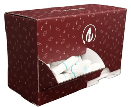 Periodically® Bindenspender & Tamponspender für Zuhause (22x14x9,5cm) - Aufbewahrungsbox Bad für Tampons & Damenbinden - Badezimmer Boxen Aufbewahrung - Damen Artikel Behälter & Organizer (Rot)