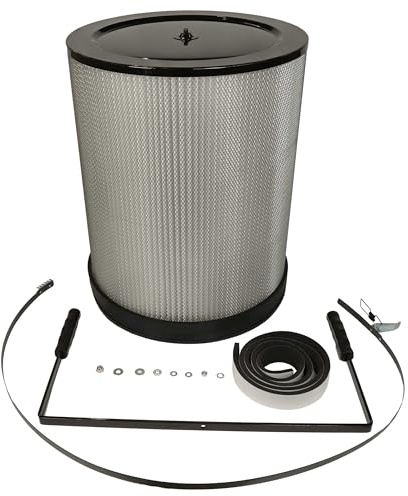 vhbw Feinstaubfilter kompatibel mit BAMATO AB-2530 | AB-3900 Absauganlage - Feinstaub-Filterpatrone mit Reinigungsbürste