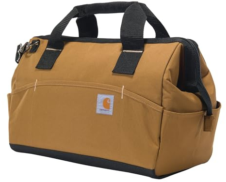 Carhartt Onsite Werkzeugtasche, langlebig, wasserabweisend, Werkzeugaufbewahrungstasche, mittelschwer, 40,6 cm, 17 Taschen, Carhartt Brown