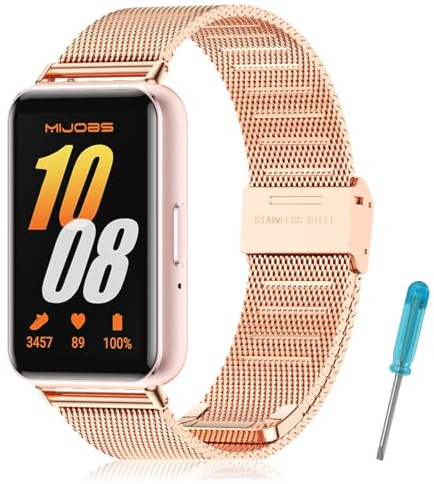 WindRen Samsung Galaxy Fit 3 armband, justerbara metallband i rostfritt stål för Samsung Galaxy Fit 3 guld
