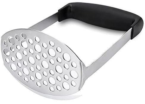 Machacador de Patatas de Acero Inoxidable: Trituradora Manual para Frutas y Verduras, Aplastador de Patatas Cocidas con Mango Antideslizante