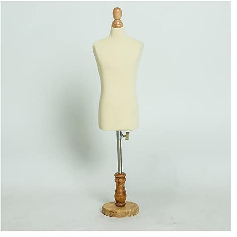 XINYUNFEI Schneiderpuppe Verstellbar Kleidermacher Dummy Männlich, Holzschneider Manikins Mini Puppe Kleidform Anzeige Puppenhaus Zubehör Dekoration(1/3)