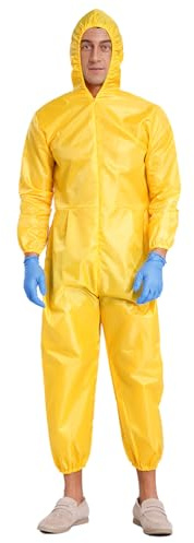 Yihuimin Men Bad Chemical Teacher Costume PVC Waterproof Hoodie Overall Jumpsuits