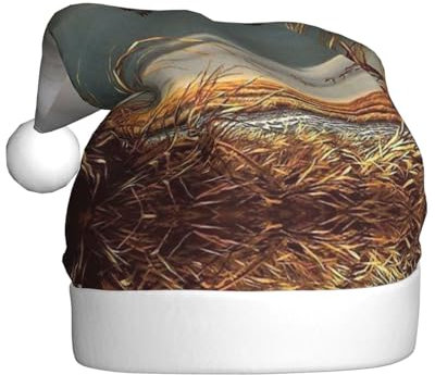 Jagd fliegende Wilde Enten Druck Weihnachtsmütze, Weihnachtsmannmütze Urlaub für Erwachsene Unisex, Weihnachtsmütze für Neujahr, Festliche Party, Weihnachtszubehör