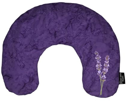 Mother Earth Pillows Small Triggerpoint Pillow for Neck and Shoulders (Purple Print - Soothe Herbal Blend)