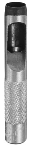 QUARKZMAN Perforadora de agujeros redondos de cuero, perforadora de agujeros huecos de 12 mm de acero al carbono para cortar círculos, herramienta de corte para manualidades en cuero