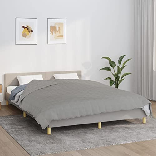 LLEZKBR Furniture Select Gewichtsdecke, grau, 220 x 240 cm, Kingsize, 11 kg Stoff