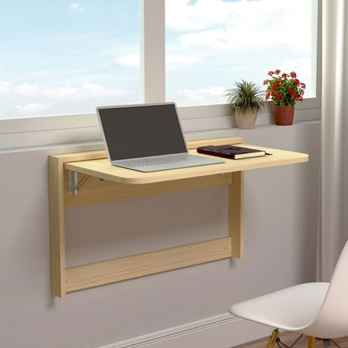 Tavolo da parete pieghevole bianco – Salvaspazio Multifunzione Mobili per Stanze Piccole Uffici e Appartamenti Ideale per Pranzo Lavoro e Computer