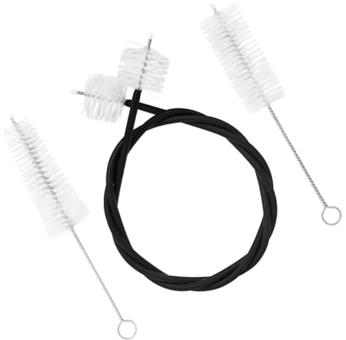 CLISPEED 3pcs Trumpet Cleaning Care Kit Small Brush Set with Rope Brush Mouthpiece Valve for Comprehensive Instrument Maintenance
