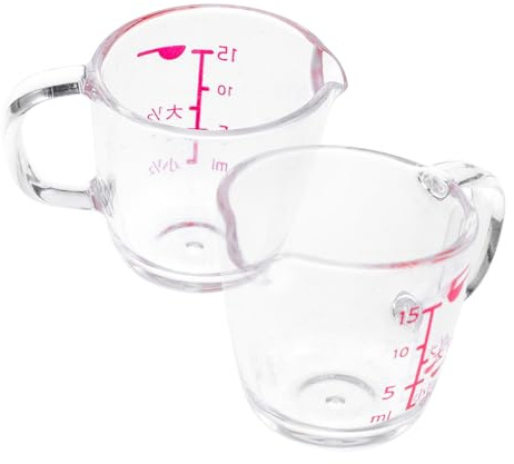 DIYEAH 2 piezas Taza Medidora Vaso Graduado para Líquidos con Asa Antiquemaduras Accesorio de Cocina Multifunción para Hogar