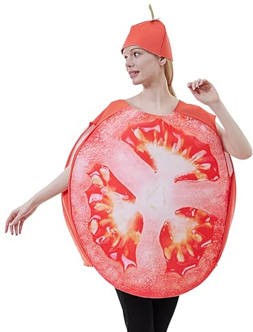 Generisch Costume per adulti come cibo – pomodoro festa vegetale | Costume divertente per uomo donna coppia Carnevale Pasqua Halloween decorazione – Pasqua Carnevale