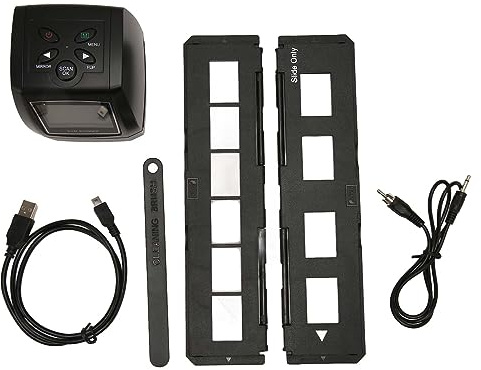 Filmscanner für 35-mm-/135-mm-Dias, Negativscanner mit 2,36-Zoll-TFT-LCD-Bildschirm, 5 MP hochauflösender JPEG-Digitalkonverter, Diabetrachter mit Einstellbarer Helligkeit und