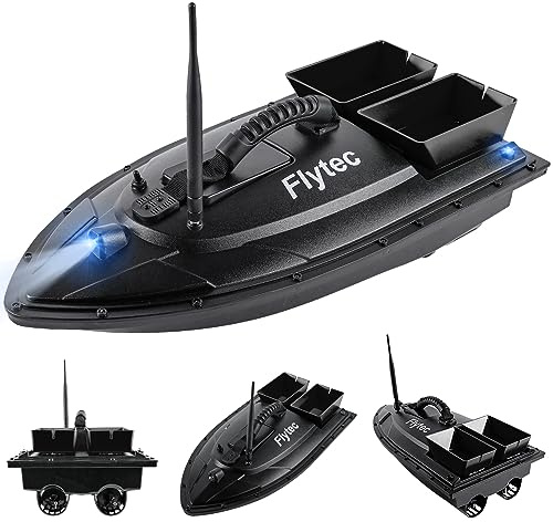 Lixada 500m Ferngesteuert Futterboot mit GPS, Automatisches Köderboot Angelköderboot, Nachtangeln Köderboot mit LED-Licht, Drahtlose Fischköder Boot 1.5kg Ladetrichter