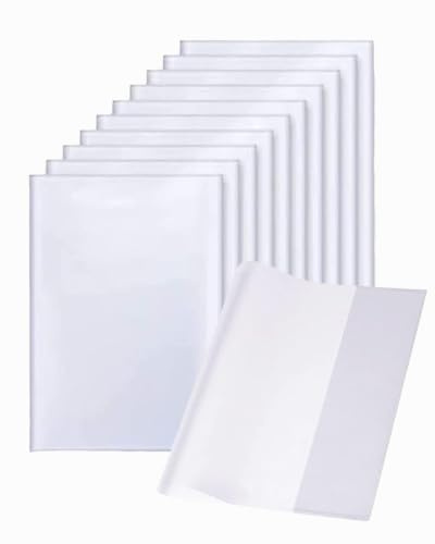 YIPFEN 10 Buchhüllen 16K (19,2x26cm) Transparent & Reißfest – Robuste Schulbuch-Umschläge schützen effektiv vor Kratzern & Feuchtigkeit | Frei von Namensetiketten
