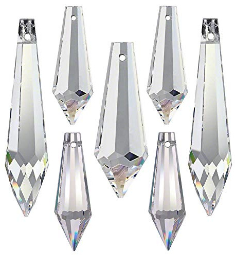 Kristallset 7 TLG. 'Spitzen' 38-63mm Crystal 30% PbO ~ Feng Shui Suncatcher Regenbogenkristall